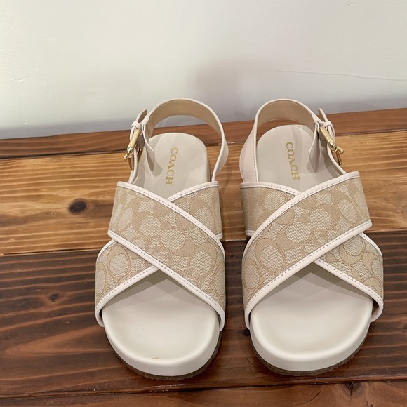 Coach Adora Sandals in Signature Jacquard Size 10B NEW - Picture 5 of 15